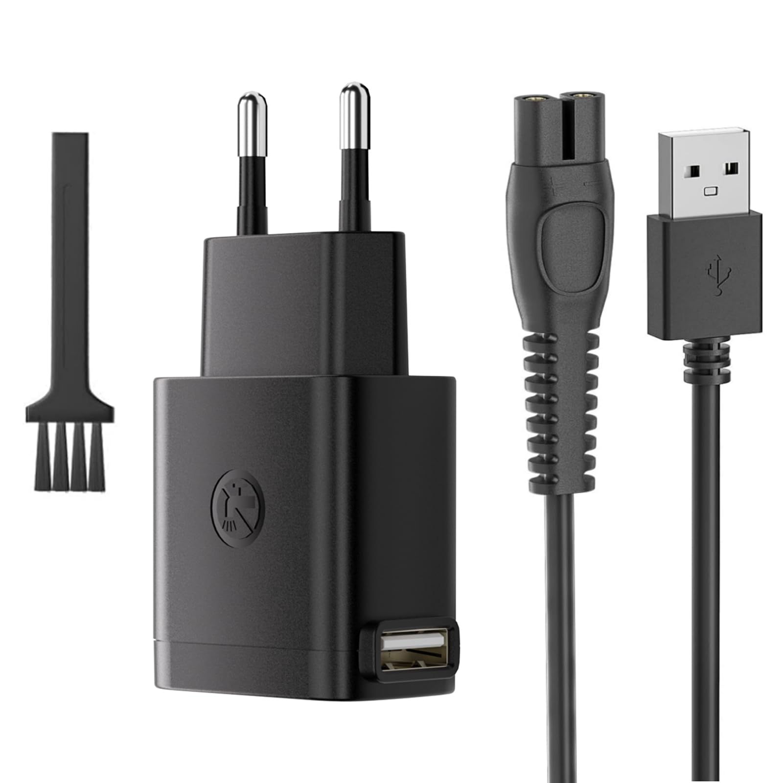 5V Cargador Carga para Philips OneBlade 360 QP2734 QP2724 QP2720 QP2824 QP4631 QP4530 MG7910 MG5910 MG9510 Afeitadora USB Adaptador con Cable Cargador 1,5M