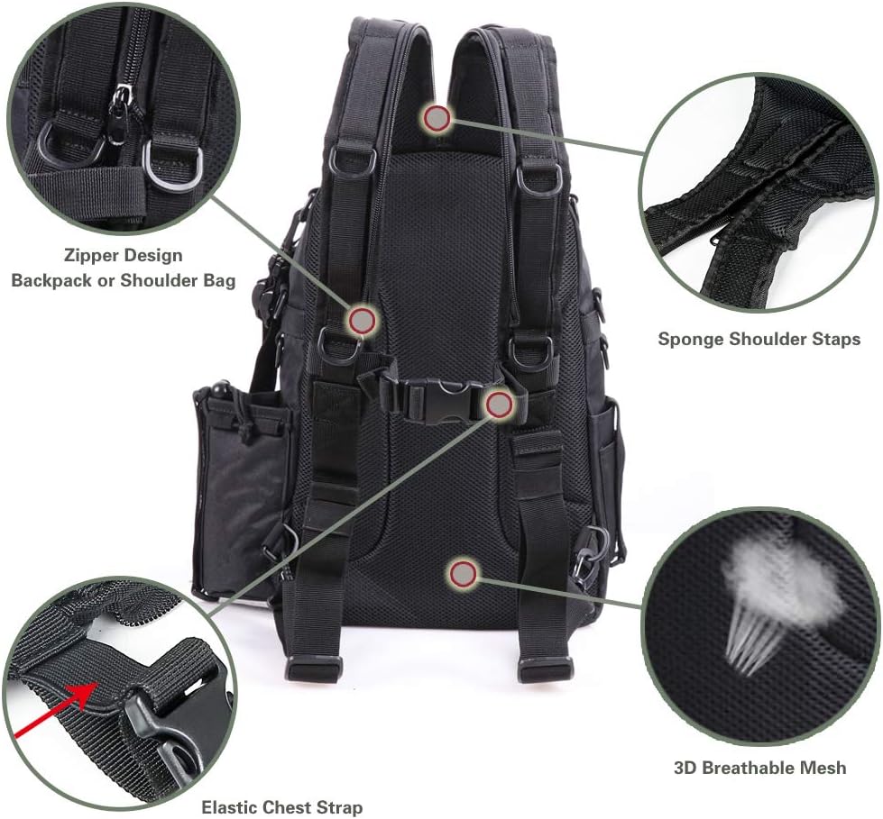 Fishing Backpack with Rod Holder & Tackle Box Storage - Gift for Women