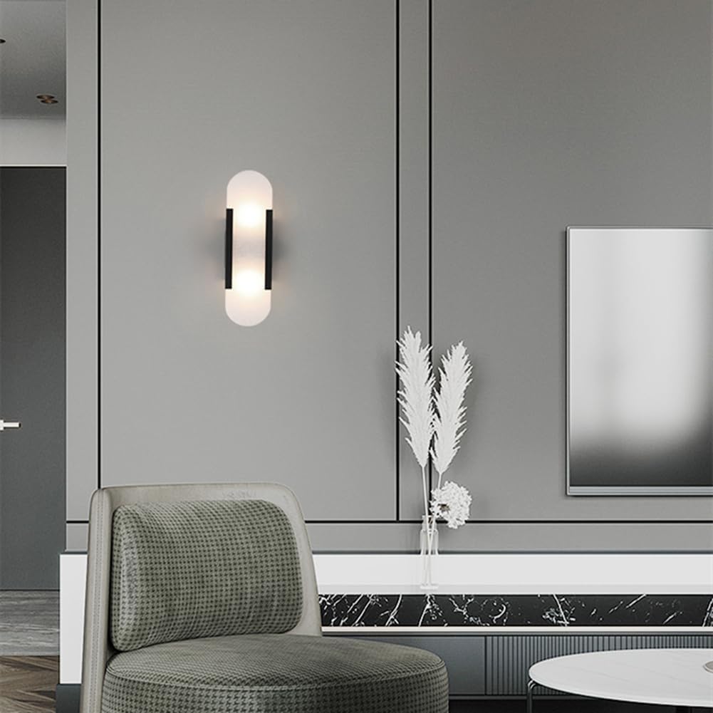 Naturalny alabastrowy lampa ścienna łazienka toaletka złoty marmurowy kinkiety ścienne wewnątrz biały kamień szkło nowoczesne lampy ścienne do sypialni salonu lampa naścienna