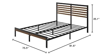 Amazon.com: ZINUS Kai Bamboo and Metal Platform Bed Frame