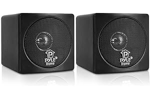 Pyle Mini Cube Bookshelf Speakers: 3" Powerhouse for Compact Audio Bliss
