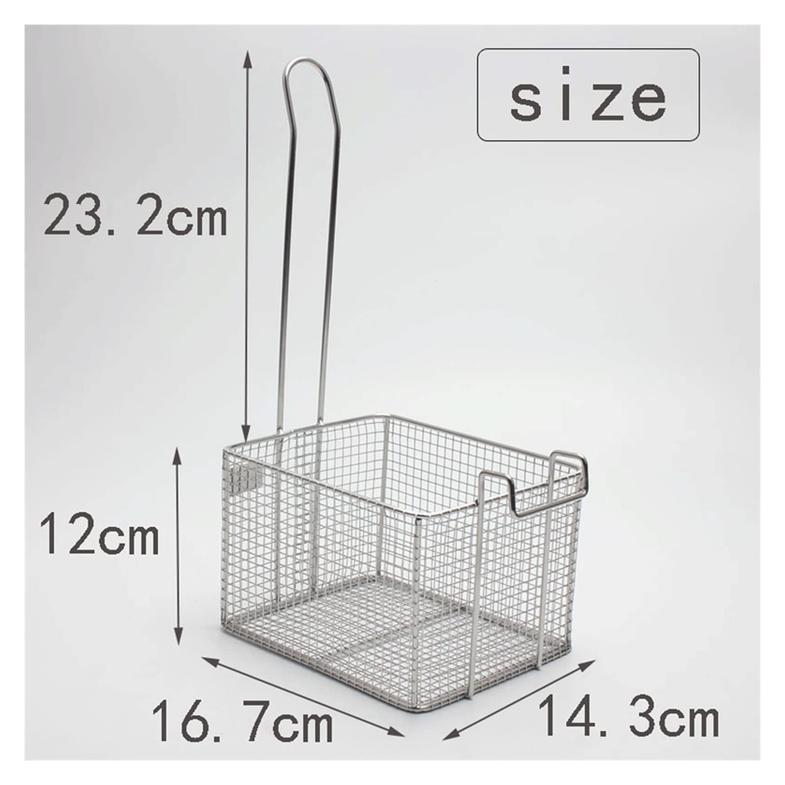 Cestas para freír Coladores de alimentos Mango vertical de acero inoxidable Rejilla para papas fritas pequeñas Cesta para freír Colador Filtro Rejilla para freír para restaurante Cocina Hotel Cesta