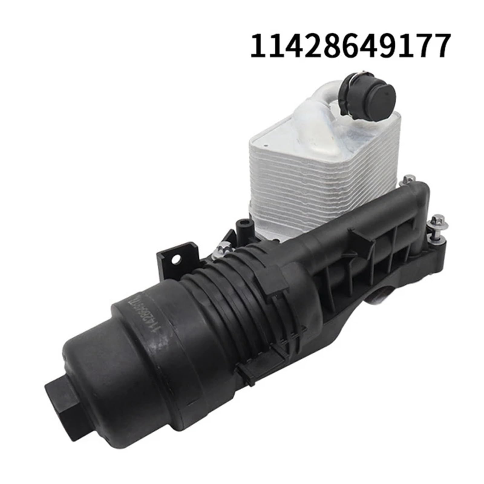 Accesorios Filtro de aceite de motor de coche compatible con BMW F46 2018-2021 F39 2018-2019 Conjunto de carcasa de filtro de aceite 11428649177