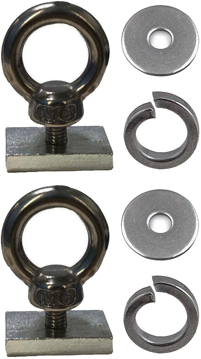 Lot De 6 œillets D'arrimage En Acier Inoxydable - Pour Rails De Kayak, Bateaux, Camions - Charge 600 Kg
