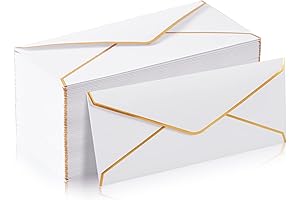 Exceptional 100-Pack Fancy Business Envelopes in White