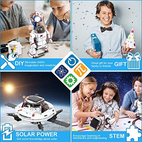 HOMOFY [2020 New Upgrade STEM Toys 6-in-1 Solar Robot Kit Learning Science Building Toys Educational Science Kits Powered by Solar Robot for Kids 8 9 10-12 Year Old Boys Girls Gifts - Thumbnail 3