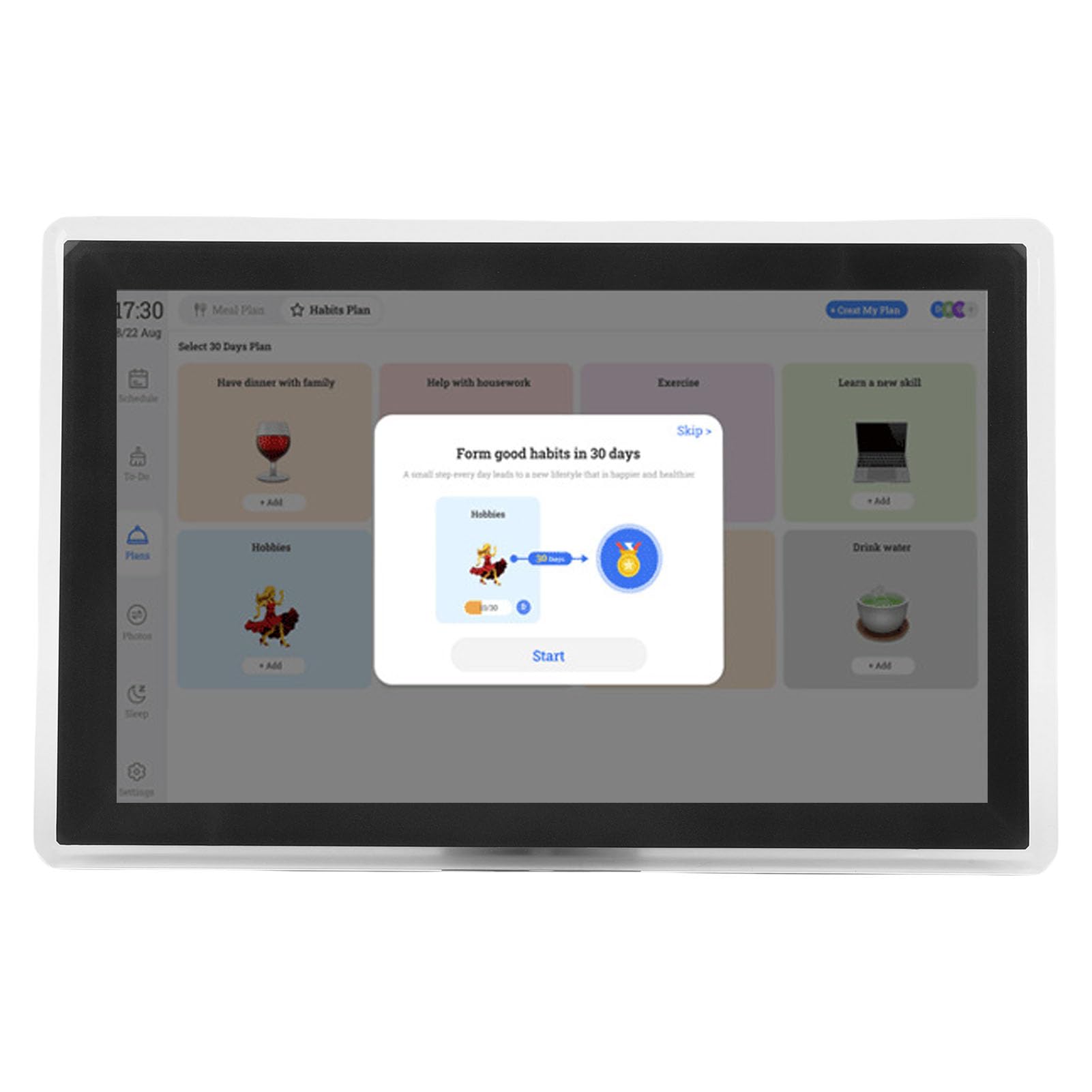 SENECESLI 15,6 Zoll WiFi Digitalkalender Aufgabendiagramm, Interaktives HD Touchscreen Display, Intelligenter Familienplaner, Digitaler Bilderrahmen (BLACK)
