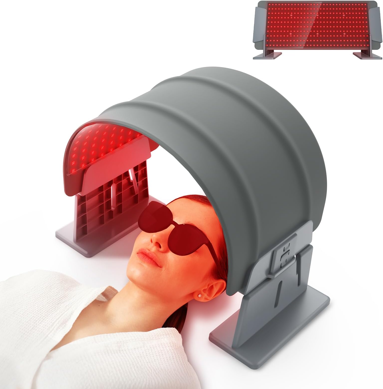 Red Light Therapy Device for Face & Body, 300 LEDs Dual Chip 660nm & 850nm Red Light & NIR Therapy Panel, for Home Use, Office, Gym