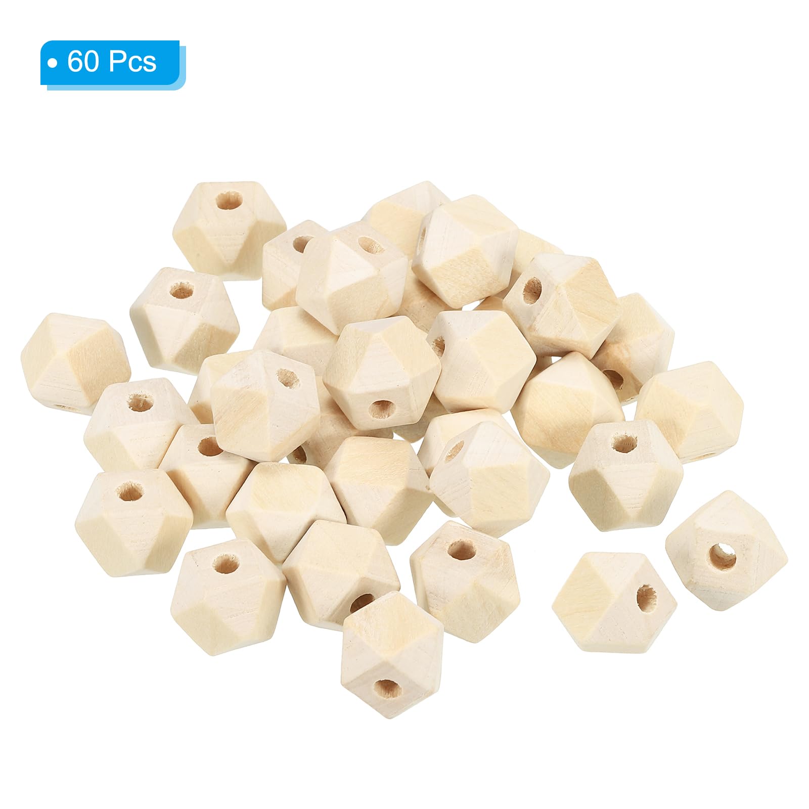 PATIKIL 12mm Natural Wood Beads - Image 3