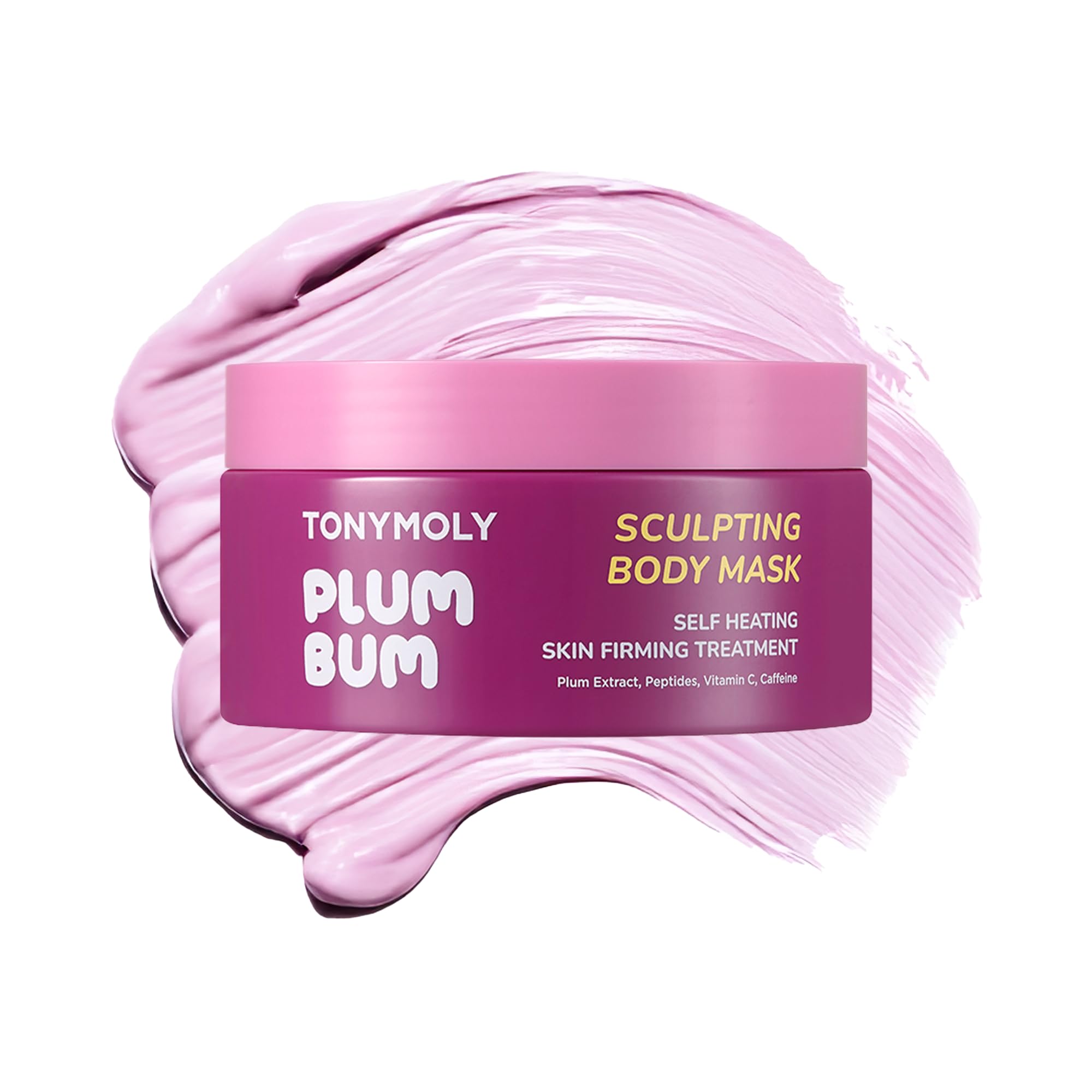 TONYMOLY Plum Bum Self-Sculpting Body Mask – Firming & Smoothing Treatment for Soft, Even-Toned Skin, Boosts Circulation & Texture Improvement, Clinically Tested