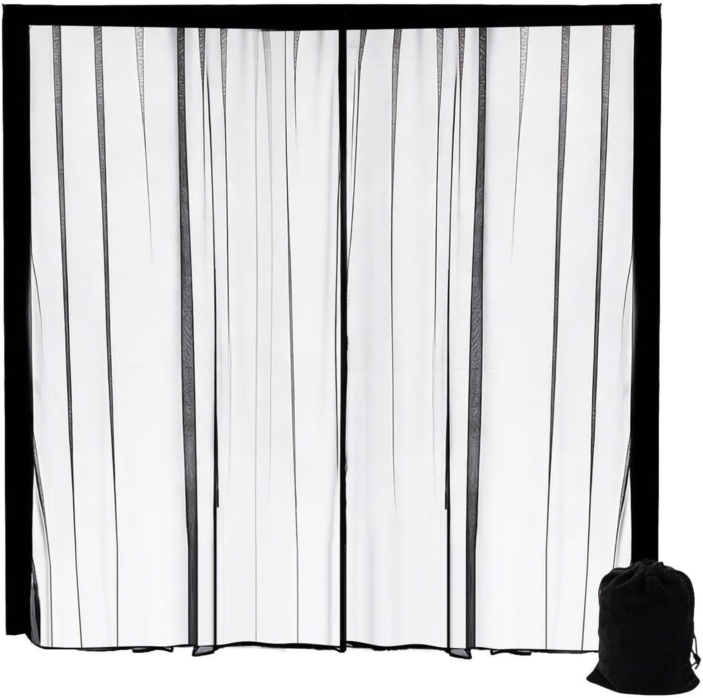 Slide Sliding Door - Mesh Screen Sliding Camper, Van Screening Truck Screen,Camper Screening | RV Slide Fly Mesh 59x43 Magnetic Net, Blackout Cargo Truck Trailer Barrier for Univ Door