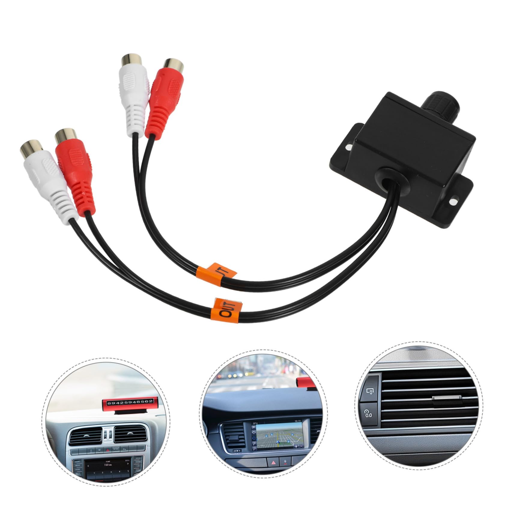 Happyyami Remote Audio Amplifier Level Controller Volume Regulator for Car Sound System Easy Bass Knob Durable Design for Enhanced Audio Experience