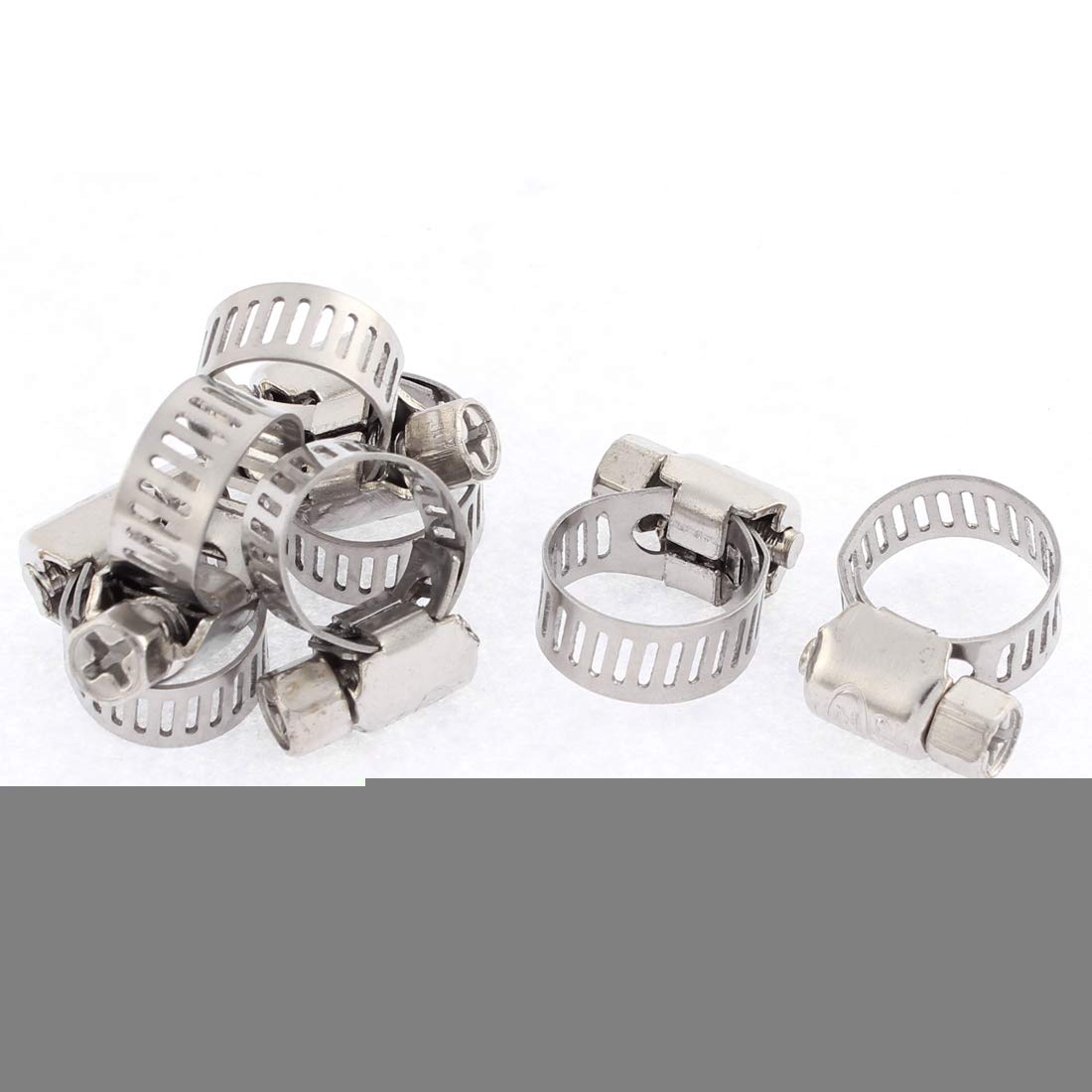 Aexit Adjustable 8-12mm Clamps Tight Cable Coolant Hose Pipe Strap Clamps Clamp 7Pcs