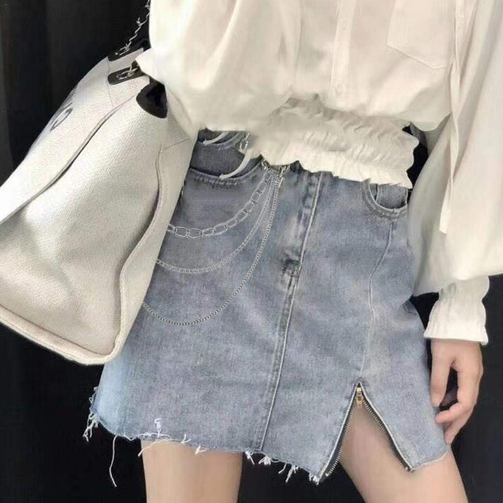 Hose Kette Hosenketten Hip-pop Jean Metall Hosenkette Damen Dual Layer Punk Hose Kette Festtag Geschenk Nacht Party Dekoration