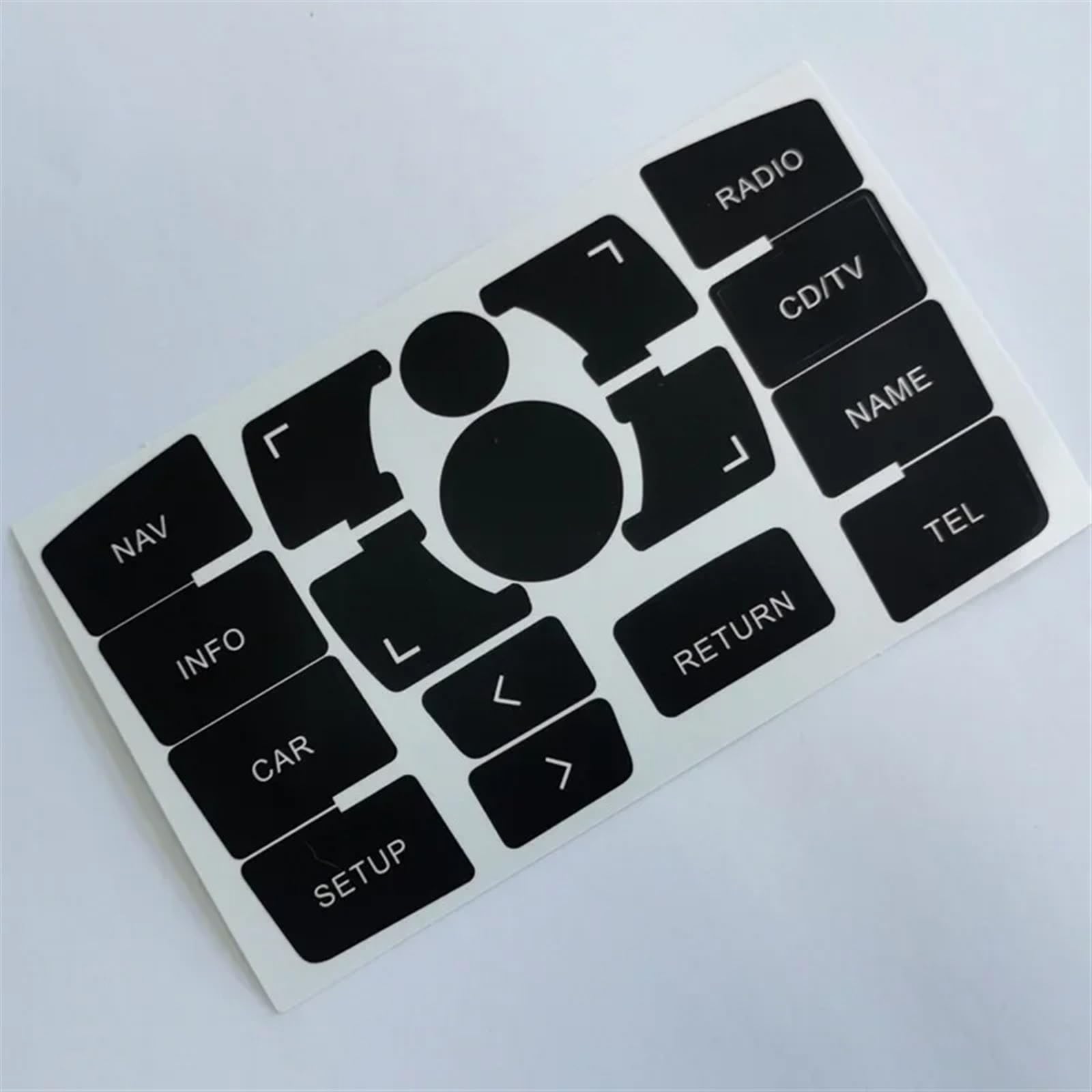 Dash Button Sticker Compatible with for A6 A6L 2004-2010 2011 Car Interior Multimedia for Radio Audio Panel Button Repair Decals Stickers(A)