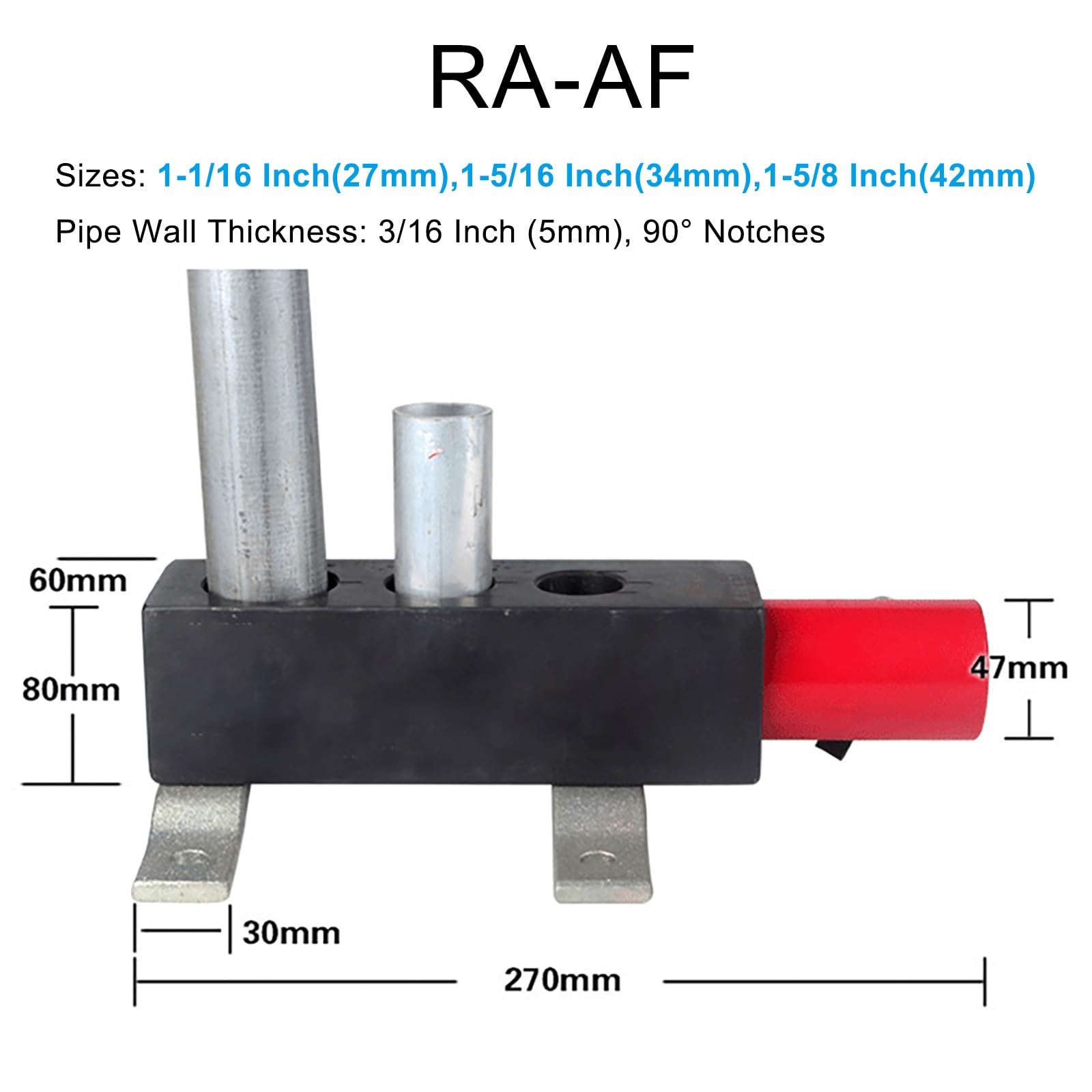 Pneumatyczna wykrawarka do rur stalowych, narzędzie do cięcia rur o średnicy 27/34/42mm lub 48/60mm, złączka spawana, narzędzia montażowe do cięcia stalowych(27/34/42mm(1/16in 5/16in 5/8in))