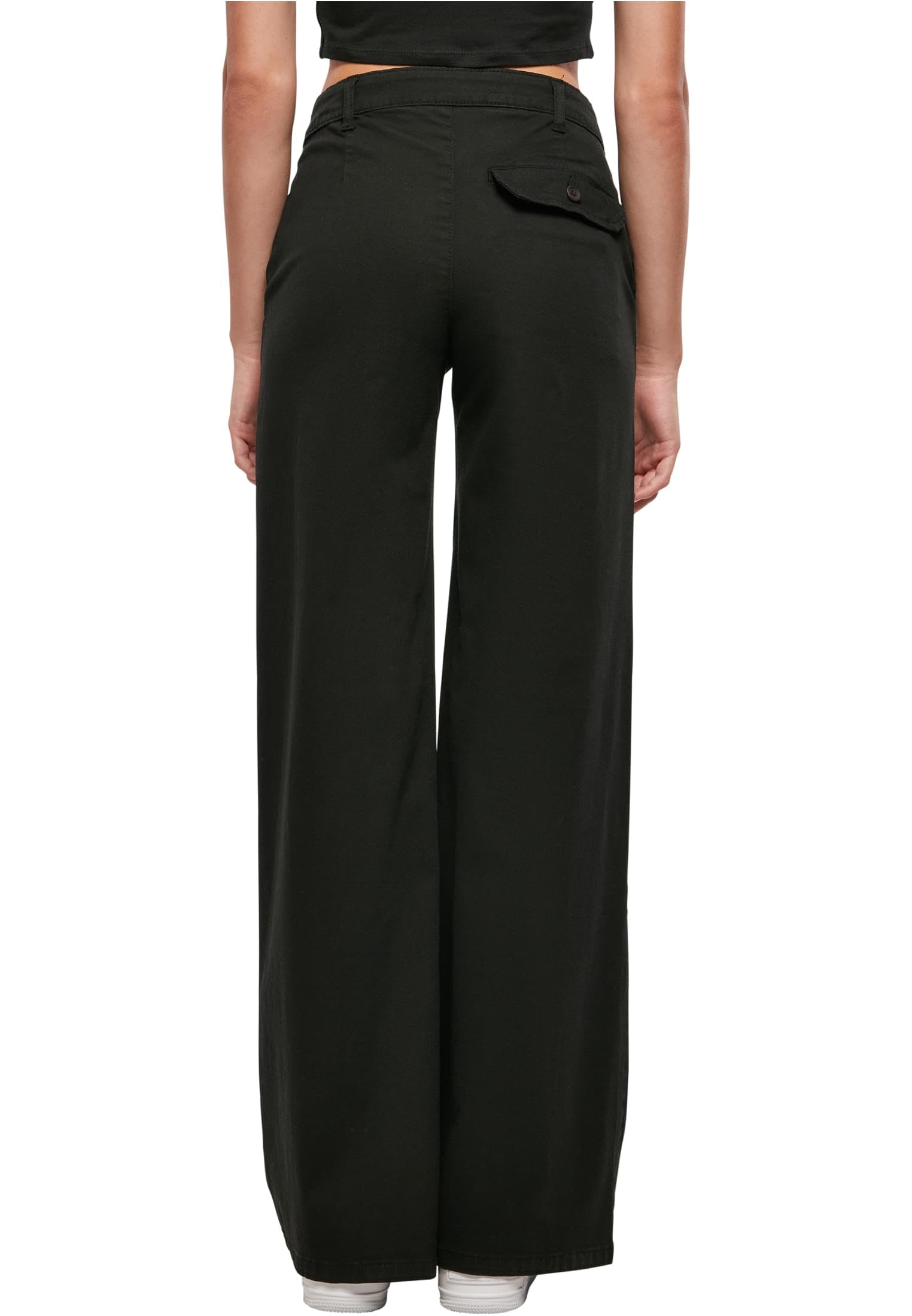 Urban Classics Damen Ladies High Waist Wide Leg Chino Pants