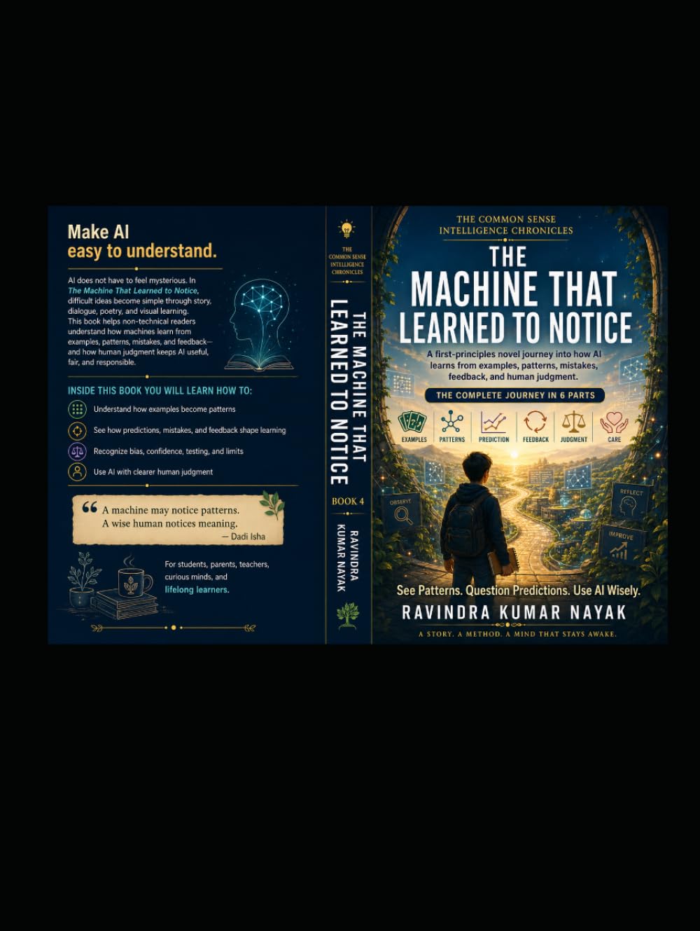 The Machine That Learned to Notice (The Common Sense Intelligence Chronicles A Five-Volume Novel Series on Common Sense, AI, Clear Thinking, and the Art of Learning)
