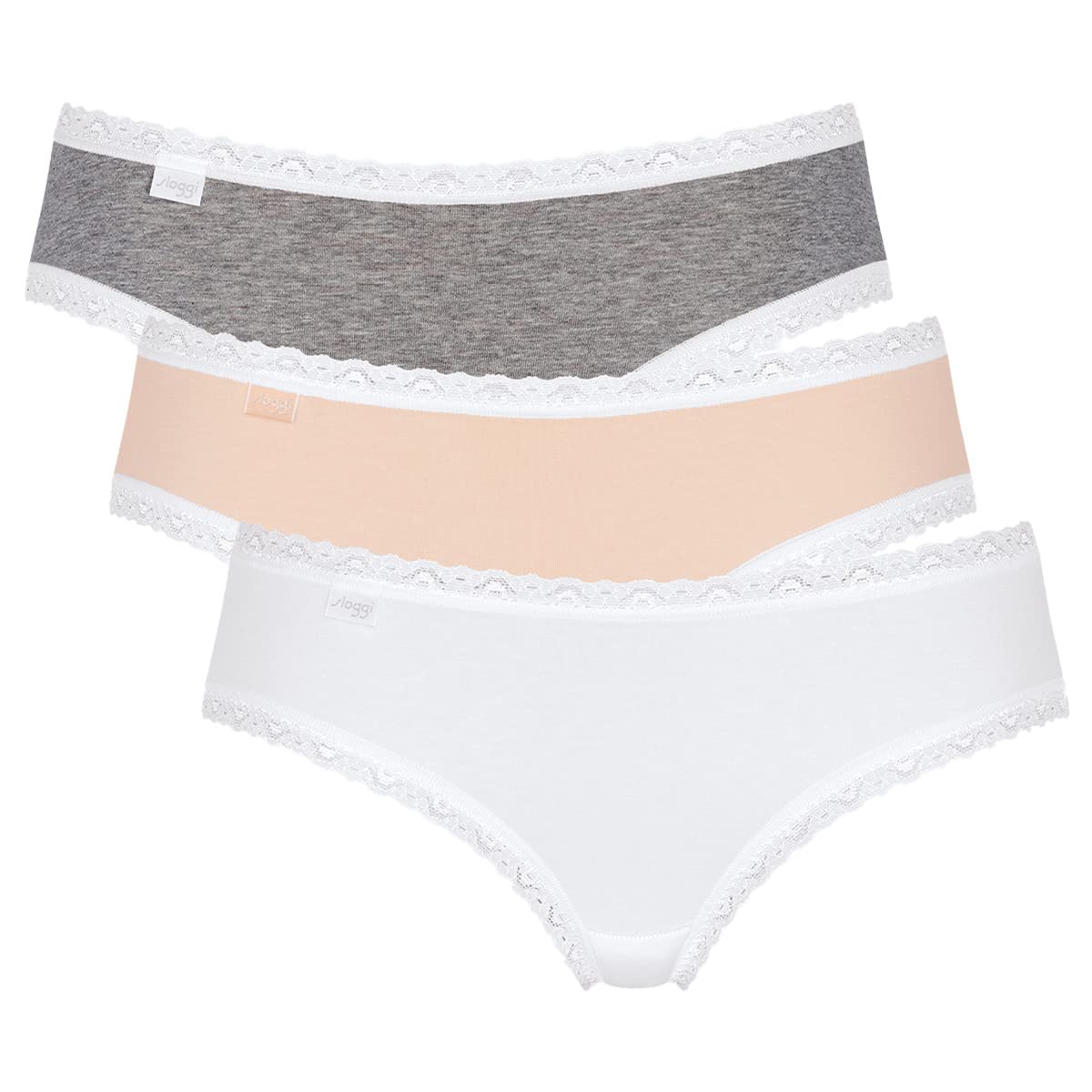Sloggi 24/7 Weekend Tanga Confezione Da 3 – Bianco Light Comb, Taglia 46, Morbido Misto Cotone E Lycra - 2
