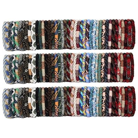 goldenlines Wholesale Random mix bracelets Nepal bracelets glass bracelet (SET OF 60) Cover