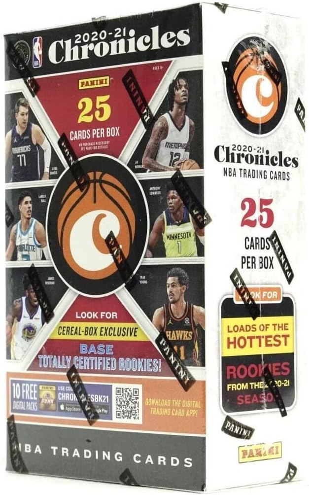 2020-21 Panini Chronicles Basketball Cereal Box (25 Cards)