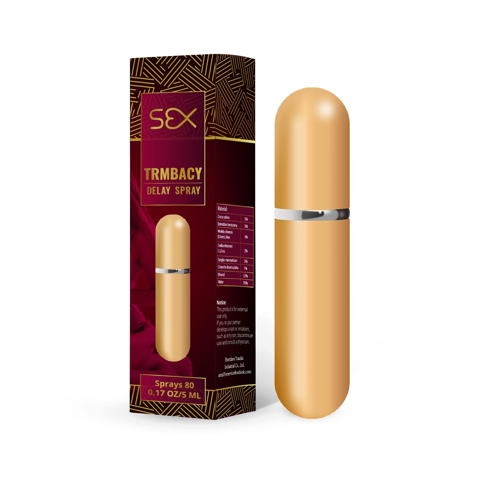 Delay Spray für den Mann, Verzögerungsspray extra stark - Abgestimmt auf die Bedürfnisse für Männer - mit Premium-Qualität für maximale Leistung(5ml) (Gold)