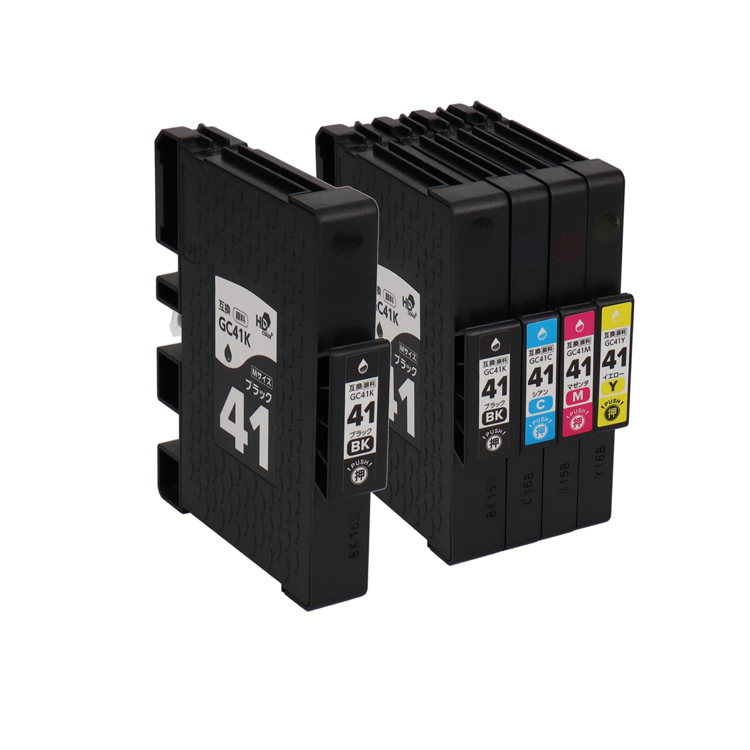 Amazon.co.jp: リコー用 GC41 互換インク 顔料 4色＋ブラック1本 M