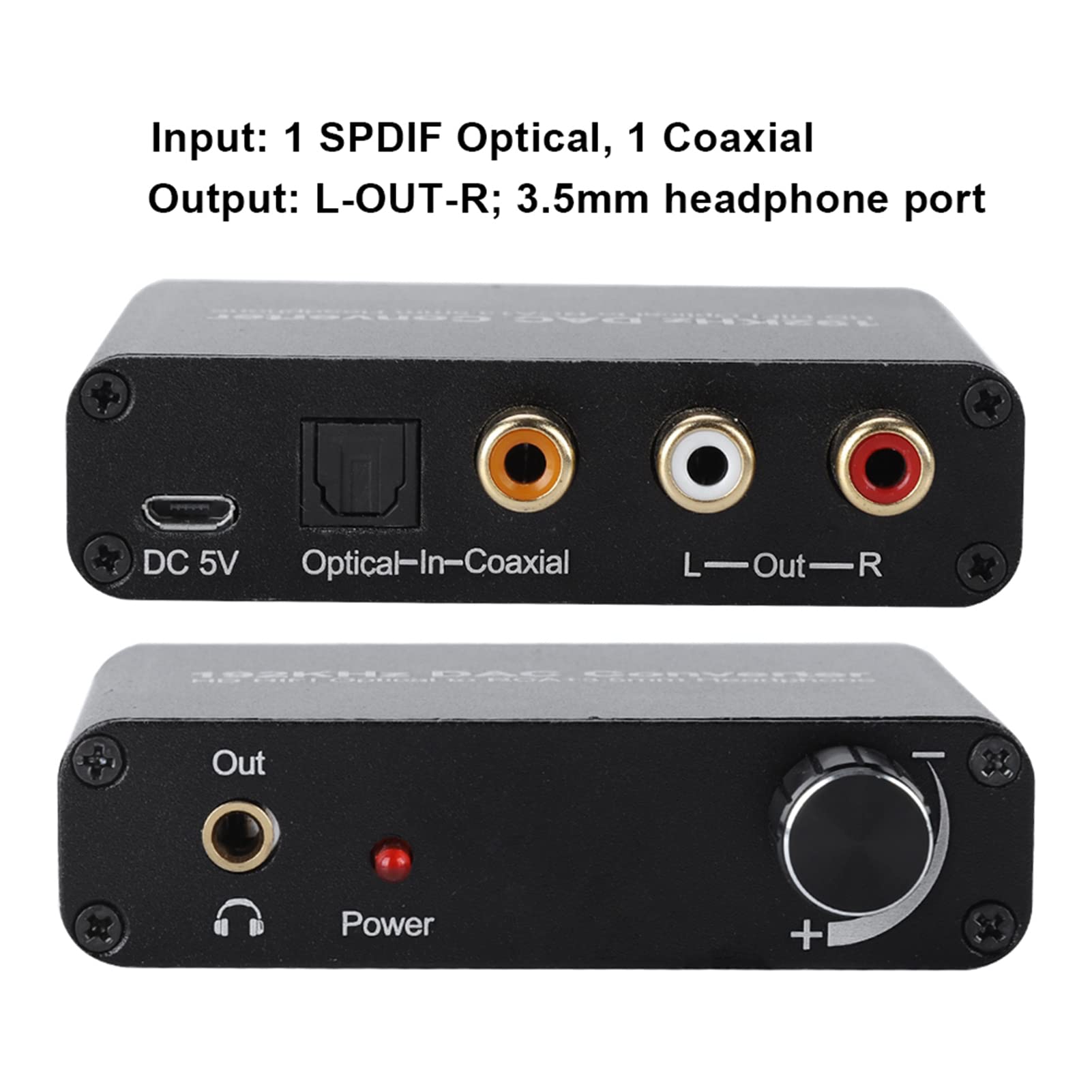 Décodeur audio numérique 5.1 HD avec réglage du volume, prise en charge DTS/AC-3/optique coaxiale Toslink analogique, pour lecteur réseau, HDTV, lecteur Blu-ray, DVD, PS3, Xbox 360, DM500S, DM800HD