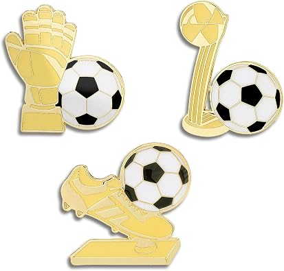 Set of 3 World Cup Soccer Pins 2026 Football pin Fan Lapel Badges for Men Collectible Pins for Bags Backpacks Hats Jackets Sport Trading Accessories Gifts for World Cup Soccer Enthusiasts