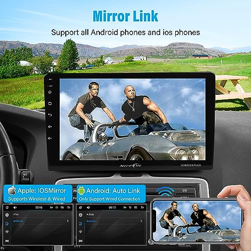 Image of Nippon NDROID 9 Plus with 9 Inch Car Android Double Din Player 2GB /32GB Capacitive Touch Screen Quad Core Proceessor 1080P HD Screen, Android Version 11 BT 5.0, Wi-Fi, GPS, USB 2.0, Navigation