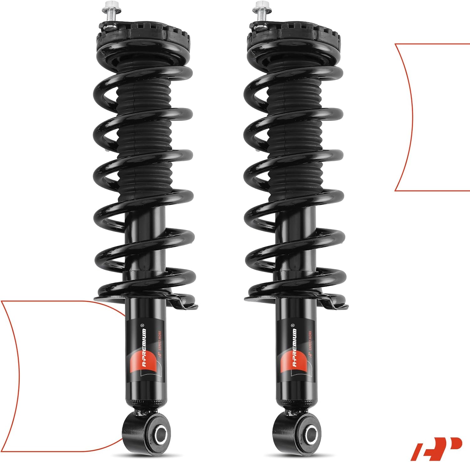A-Premium Rear Strut Assembly Compatible with Subaru Legacy [Sedan] 2005-2009 - 2x Replacement Suspension Complete Strut Shock Absorber with Coil Spring