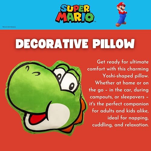 Miniatura 2 de Franco Anime Gaming Bedding - Almohada decorativa de felpa súper suave y acogedora, talla única, Yoshi