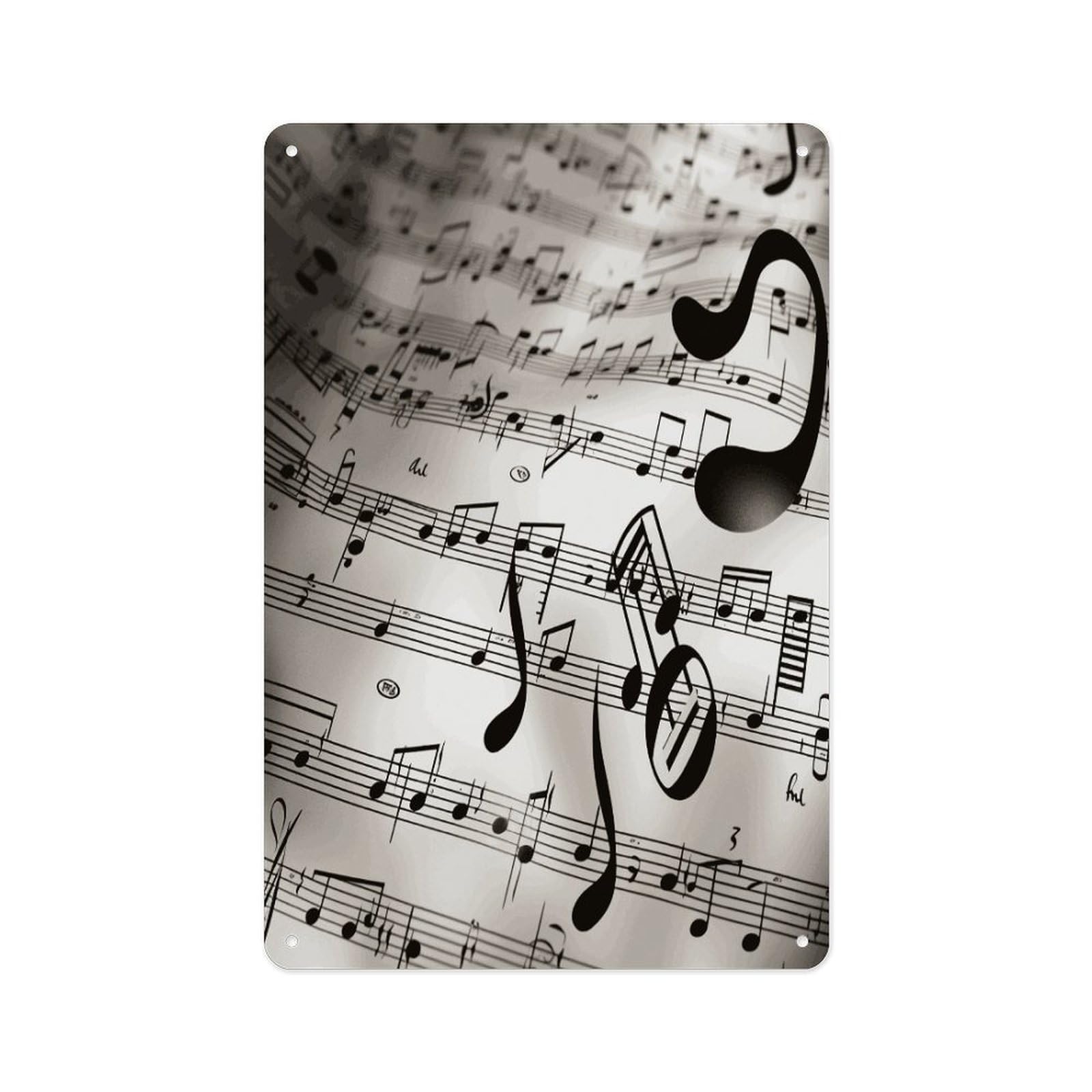 Fekiloot Style Music Notes Print Wall Decor Metal Signs Tin Signs Poster