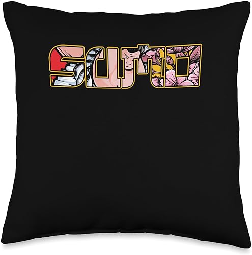 Miniatura 4 de Sumo  Japanese Wrestling  Japan Wrestler Sumotori Throw Pillow, 18x18, Multicolor