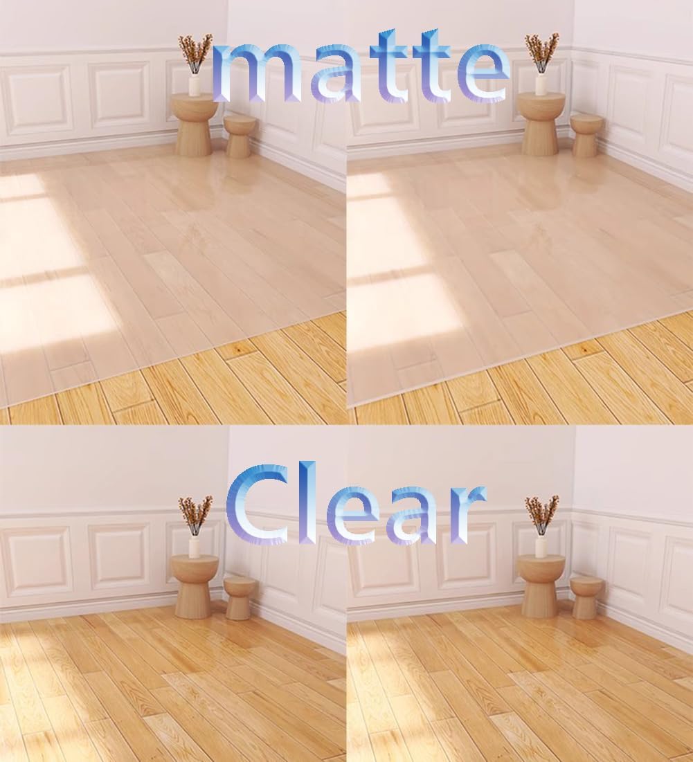 PVC Chair Mat for Hardwood Floor, Computer Desk Chair Floor Protector Mat, Wood/Tile Floor Protection Mat for Office Home,Clear 2.3mm,90x130cm