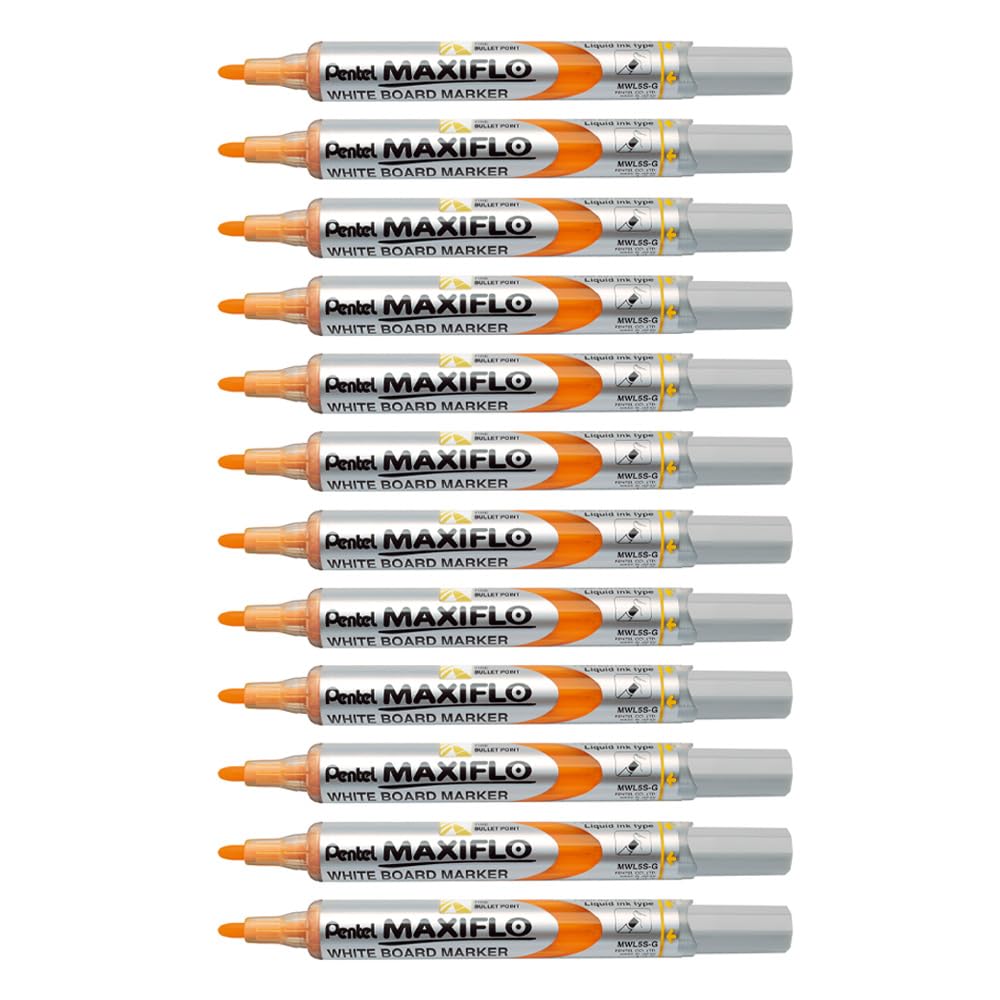 Pentel MWL5S-G Liquid Ink and Pump System (Pack of 12) Yellow