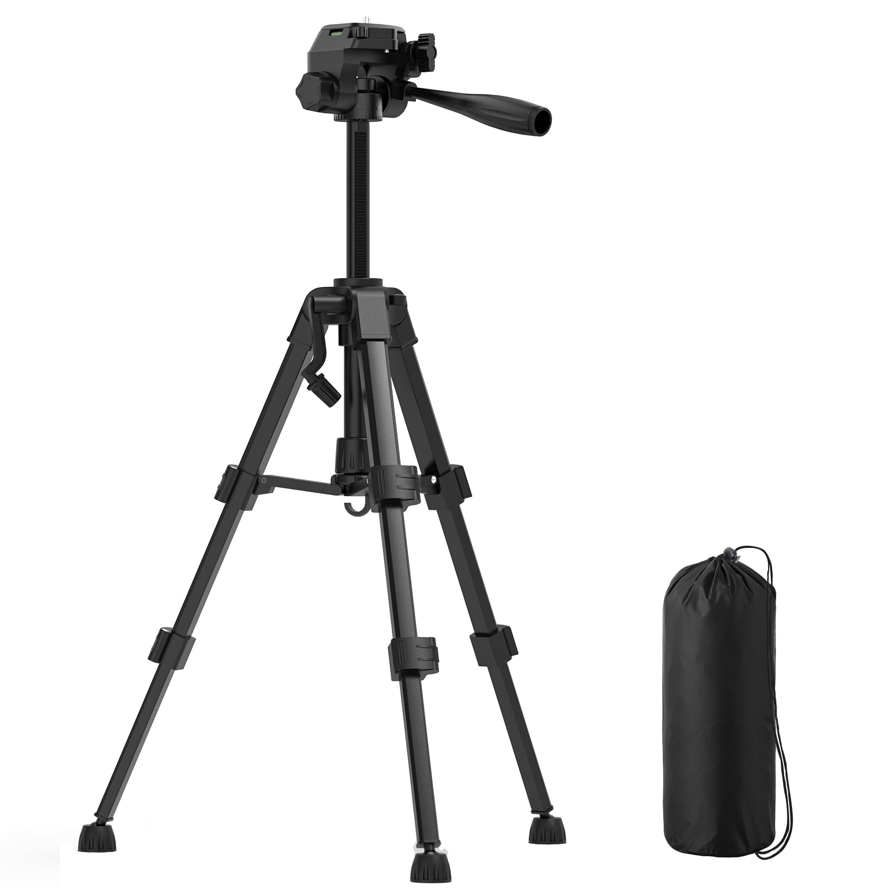 HYCHIKA Trépied pour Niveau Laser, Basculement et Rotation du Niveaux Laser de 90°, 180°et 360°Verticalement ou Horizontalement, avec 1/4" Filetage, Sac en Tissu (Hauteur: 30-65 cm)