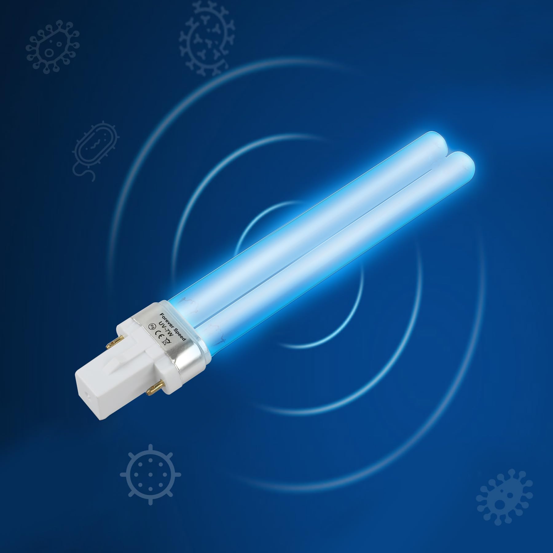 Forever Speed Lámpara de repuesto UVC Tubo de repuesto lampa UV do urządzeń UVC (7 vatios G23)