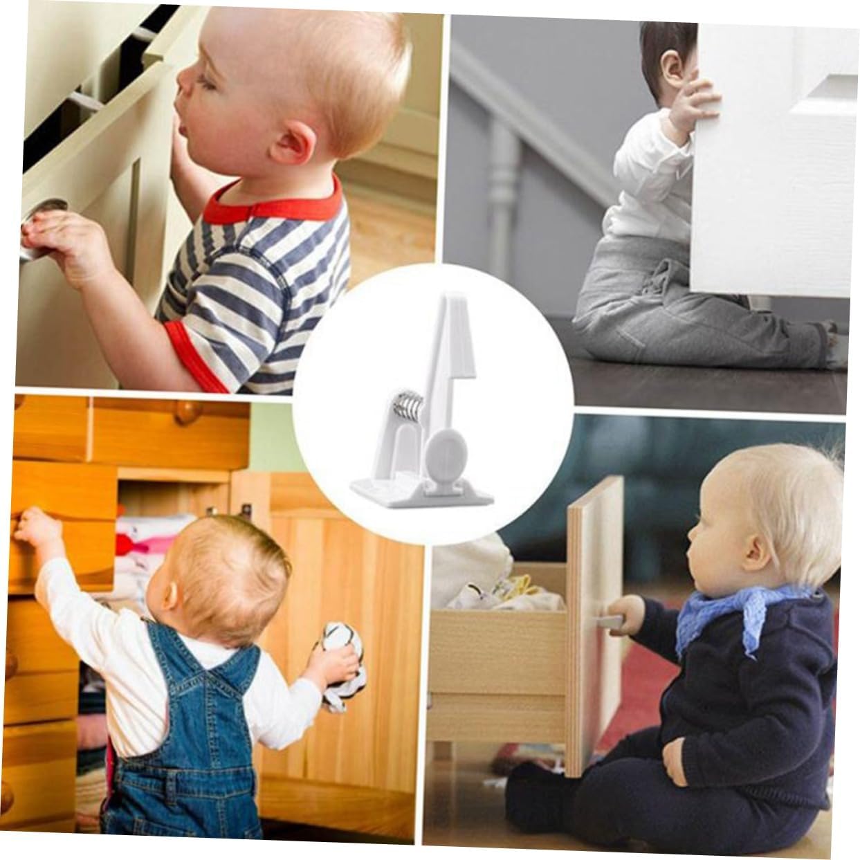 VICASKY 24pcs Boy Girl Cabinet Locks Invisible Spring Safety Latches for Boy Girl Easy No-drill Installation Secure and Cupboards Proofing for Home Safety
