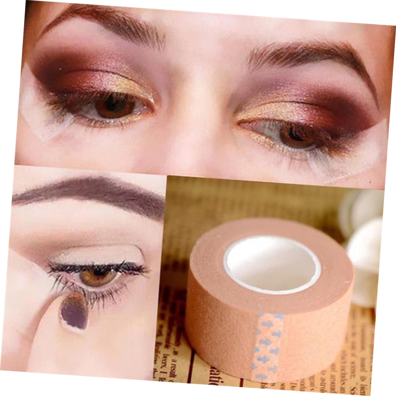 OSOLADY 2pcs Roll Natural Eyelid Stickers Double Sided Eyelash Glue Easy to Apply Makeup Tape