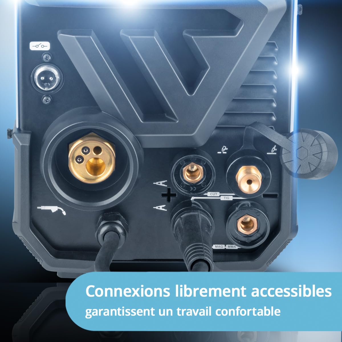 STAHLWERK Poste à souder combiné 6-en-1 CTM-416 Puls Pro – CUT, TIG, MIG/MAG, PULSE, MMA (ARC), FLUX jusqu'à 160 A, découpeur plasma jusqu'à 40 A, amorçage HF, fonction Pulse, dévidage de fil, LED