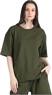 raxedo Over Sized T Shirt for Women, Cotton Tshirts for Women, Baggy Tshirt for Woman, Down Shoulder t Shirt for Woman, Plus Size Long t-Shirt top-picture-44