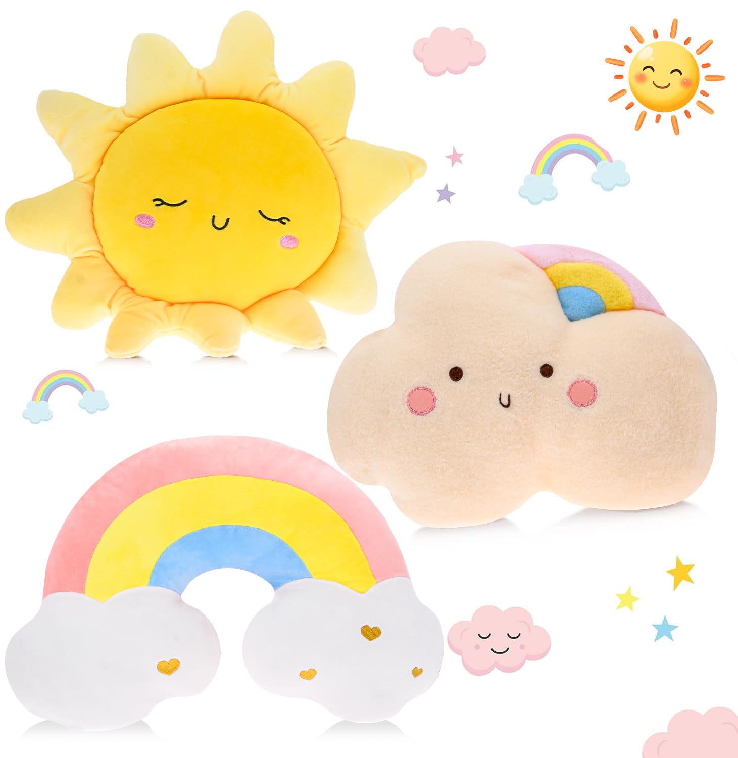 Coussin Décoratif Peluche Soleil – Doux Et Moelleux – Décoration Chambre, Canapé, Lit – Accessoire Créatif Et Réconfortant
