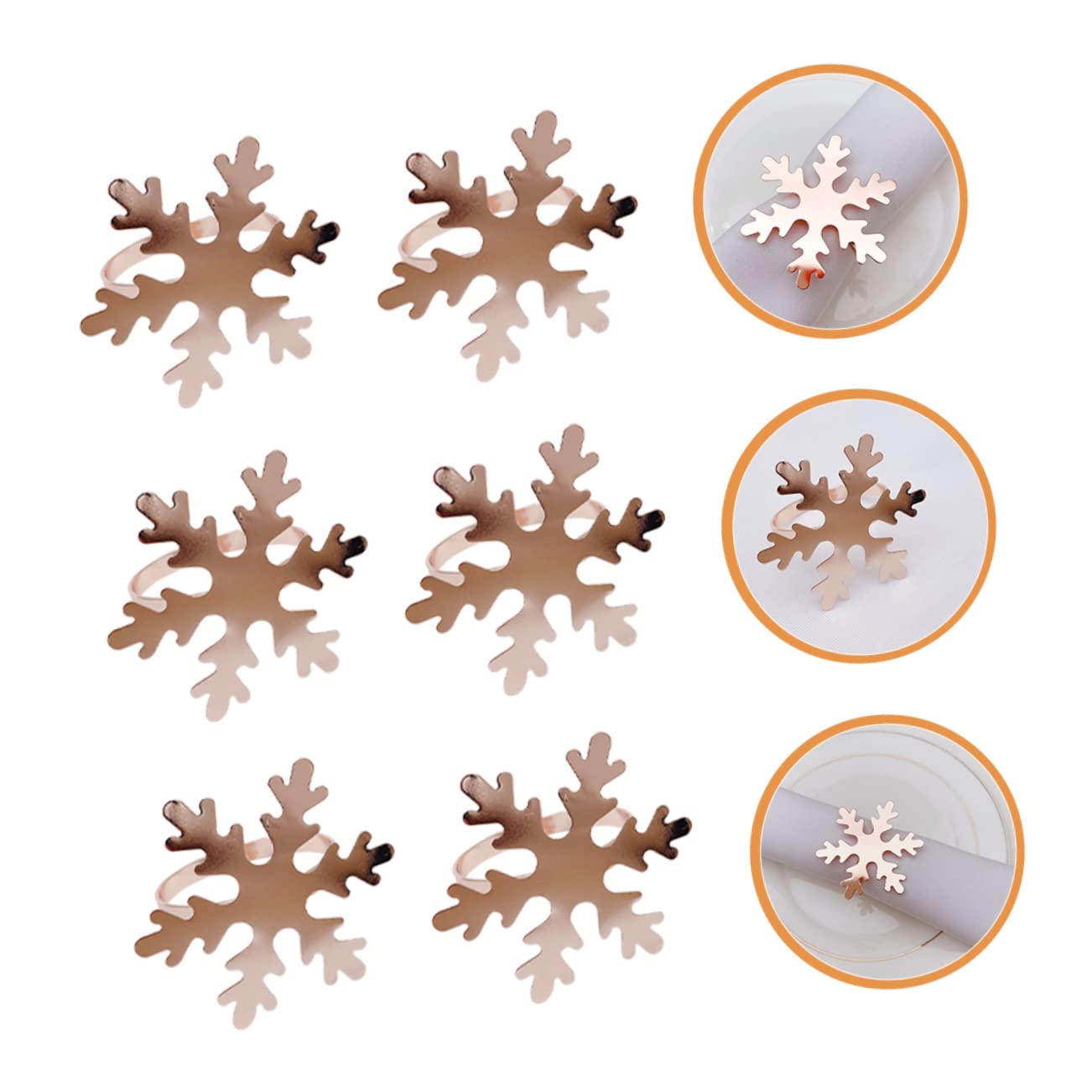 Healvian 30stücke Weihnachtsserviettenringe Schneeflocken-Design Tischdekoration Für Festlichkeiten Und Besondere Anlässe Hochwertigem Legierungsmaterial Für Hochzeiten Und Feiern