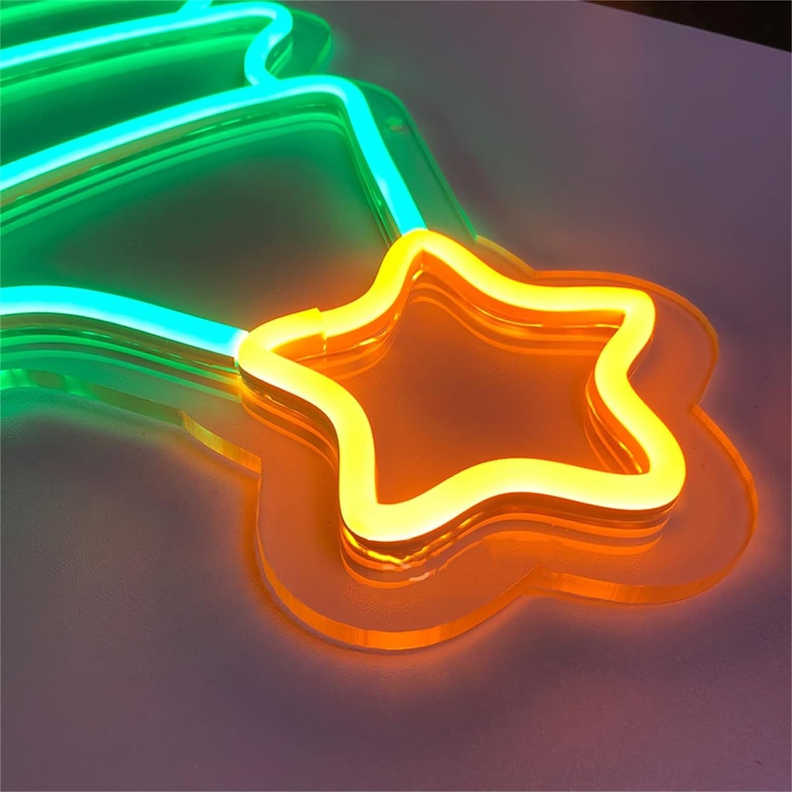 Akrylowy podświetlany napis Znak neonowy LED choinka neonowy znak, studio biznesowe kawiarnia sklep klub świąteczny festiwal LED lekka dekoracja ścienna 60x88cm Znak świetlny na ścianę domu