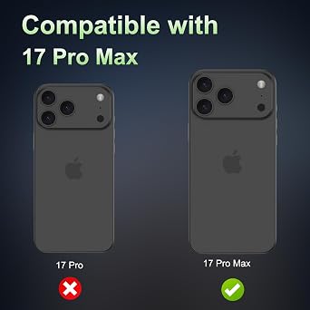 for iPhone 17 Pro Max Camera Lens Protector,[Anti-Scratch][Easy to Install][ Black Circle Design ][Aluminum alloy][Military Grade Shatterproof] Case Friendly, High Definition-2 Pack