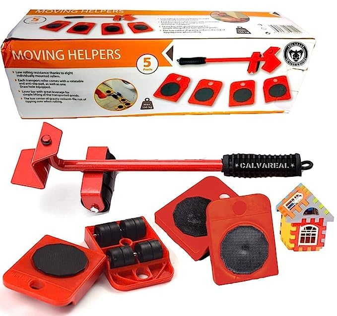 Image of Furniture Lifter Shifter Tool Shifting Heavy Appliance Lifters and Movers Set Easy Convenient Moving Tools Easily Lifter Mover Tool Set Lifter with Roller Set Easy to Safe Moving