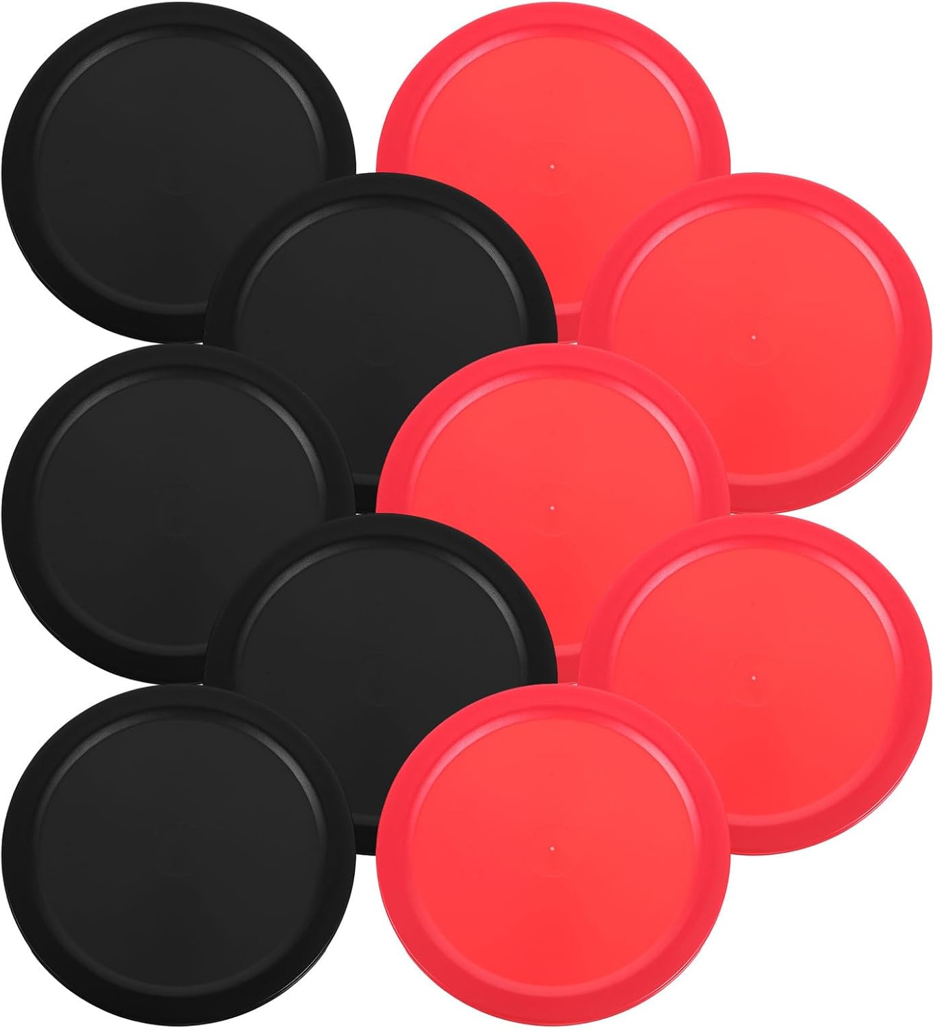 10pcs Air Hockey Puck Replacement 64mm Plastic Rounded Puck with Finely Polished Surface for Stable Gameplay, Suitable for Standard Pushers and Air Hockey Tables During Practice