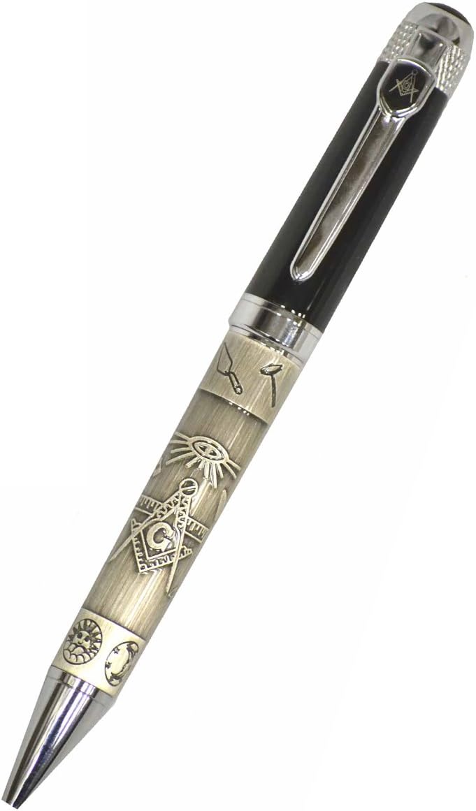 Treasure GurusTreasureGurus, LLC Blue Lodge Masonic Quality Heavy Weight Ballpoint Pen Gift Set