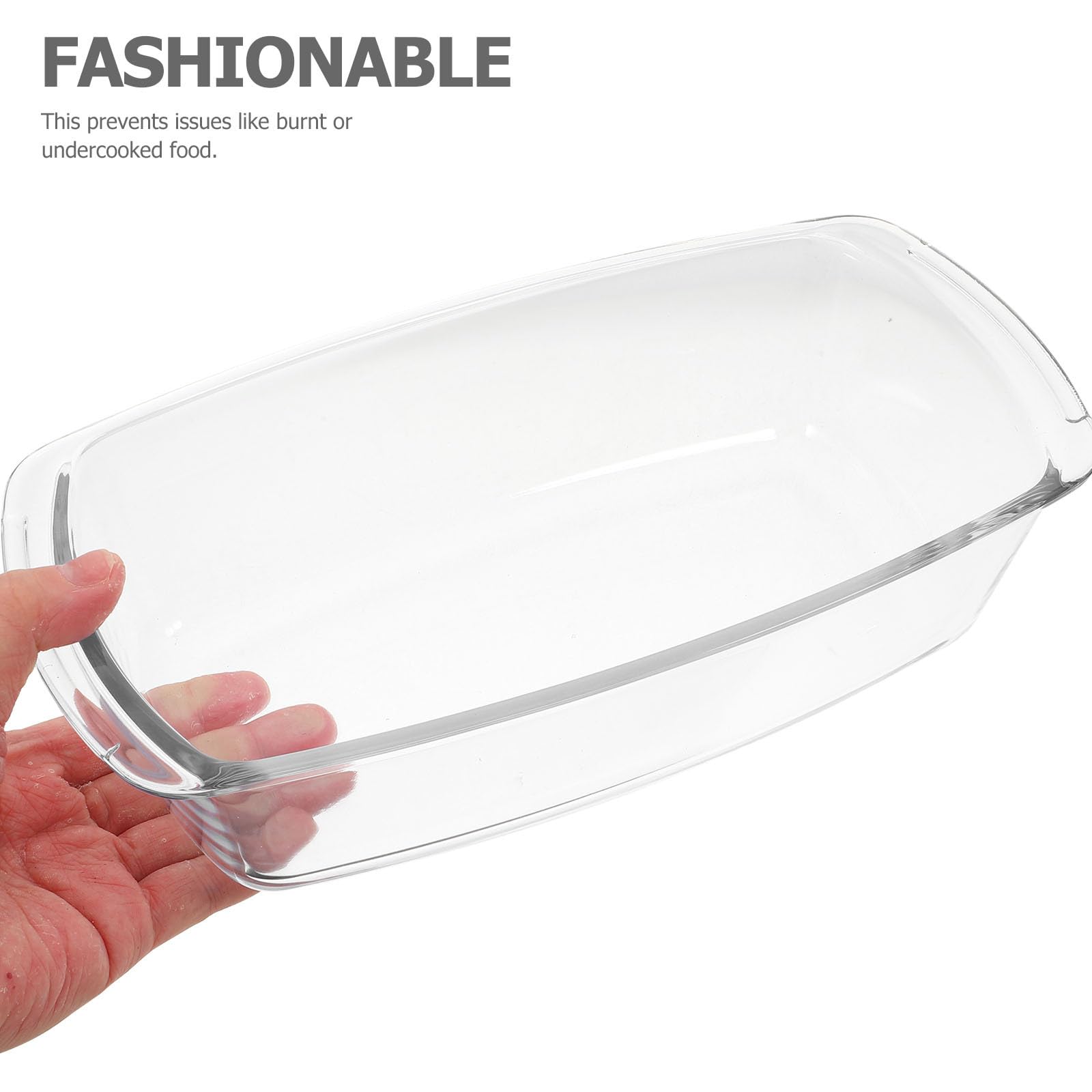 Moule Rectangulaire en Verre 1,8 L pour Cuisson Homogène et Résistance aux Chocs, Plat de Service Mie et Gâteau la Maison